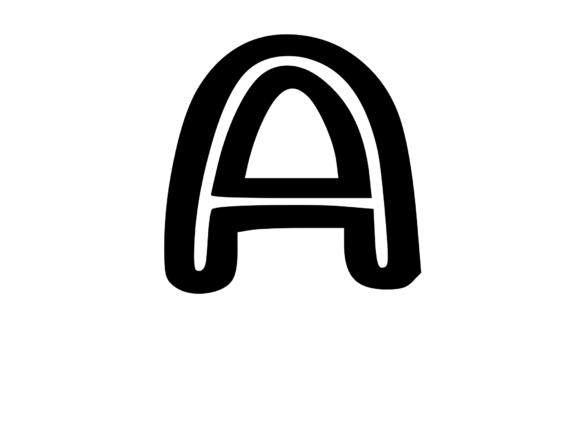 Bold Outlined Comic Mono Letter a: A Versatile Graphics Asset for Crafts