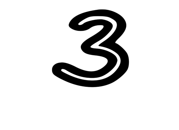 Bold Outlined Comic Mono Number 3: A Versatile Design