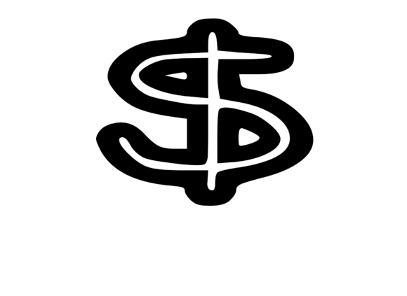 Bold Outlined Comic Mono Symbol for Creative Graphics and Crafts