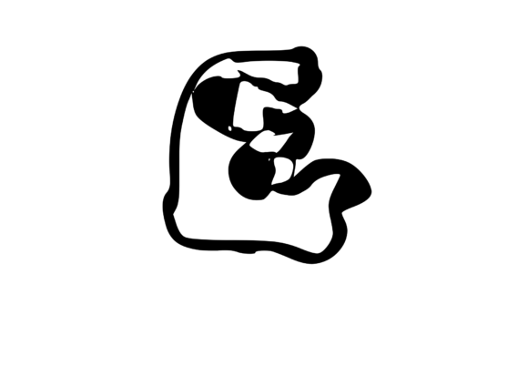 Cheesey Gooey Melting Mono Letter SVG E for Crafts
