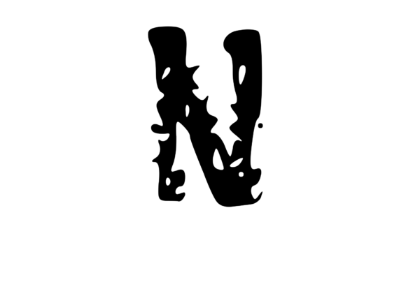 Decaying Rotten Mono Letter N: A Bold Choice for Graphics and Crafts