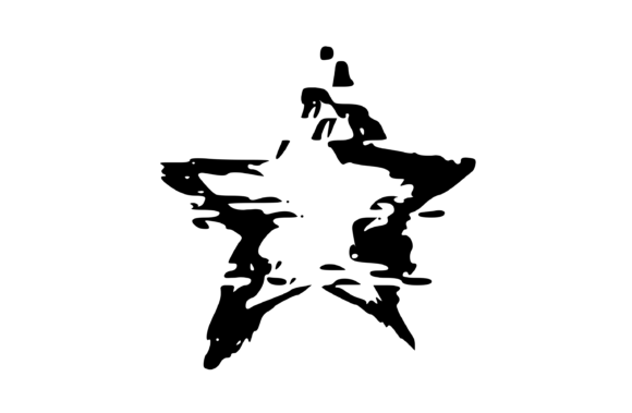 Glitched Star Symbol 7: A Bold Choice for Graphics and Crafts