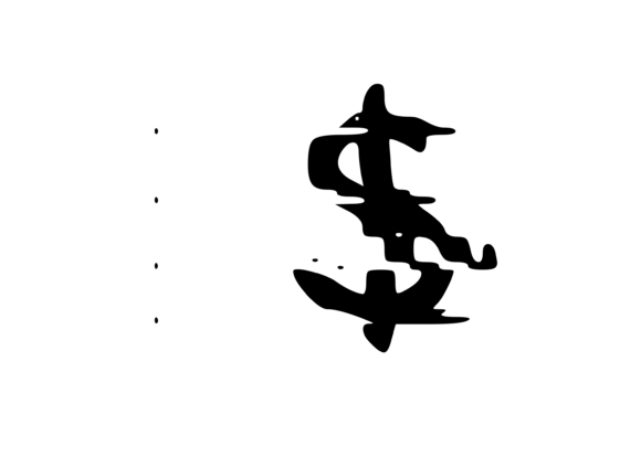 Glitched USA Dollar Symbol 9: A Unique Graphics and Crafts Asset