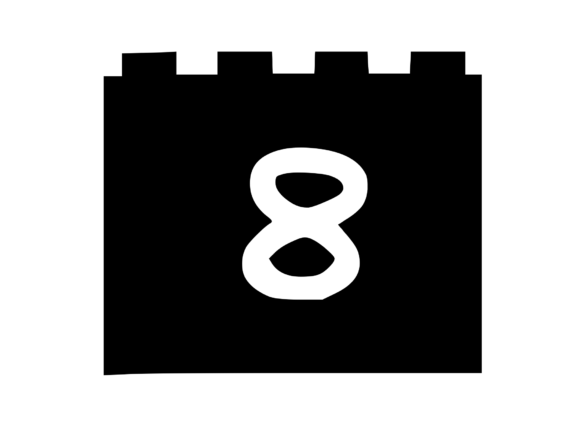 Kids Toy Construction Brick Mono 8: A Versatile Graphics Asset for Crafts