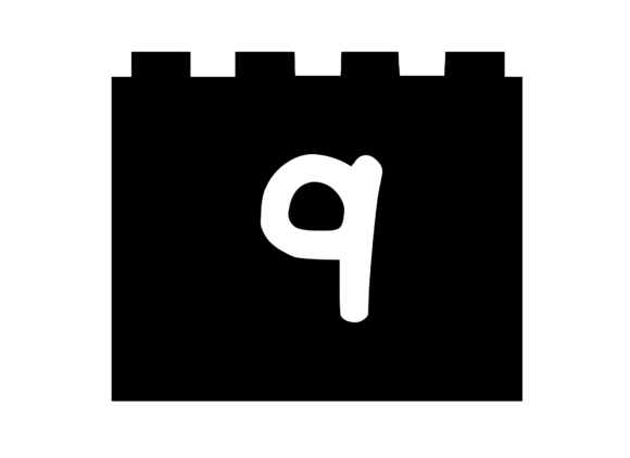 Kids Toy Construction Brick Mono 9: A Versatile Graphics Asset for Crafts