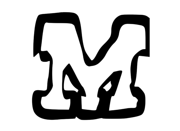 Review: Bold Punk Hand Drawn Mono Letter M for Graphics & Crafts