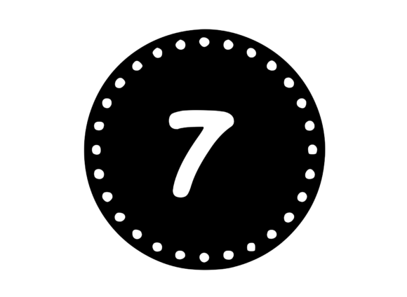 Review: Mono Minted Gold Coin Number SVG 7 for Crafts