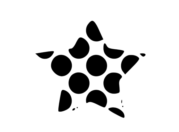 Spotty Star 1: A Versatile Graphic for Creative Crafts
