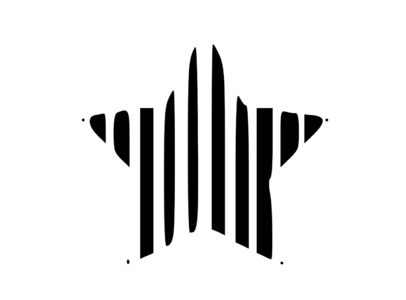 Striped Star 2: A Versatile Graphic for Local Business Branding