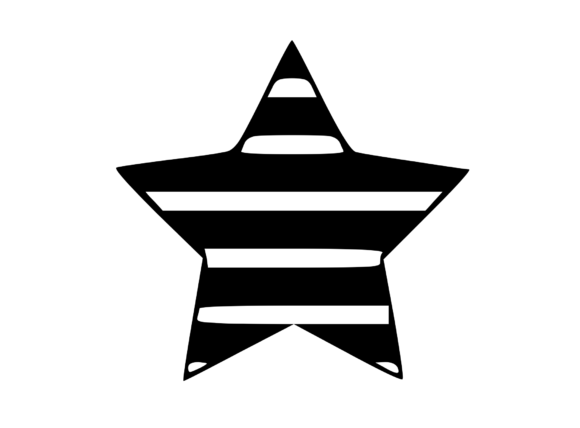 Striped Star 5: A Versatile Graphic for Crafts