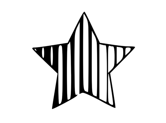 Striped Star 7: A Versatile Graphic for Creative Crafts